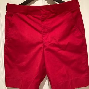 Vintage, Classic, Straight Front Red Shorts